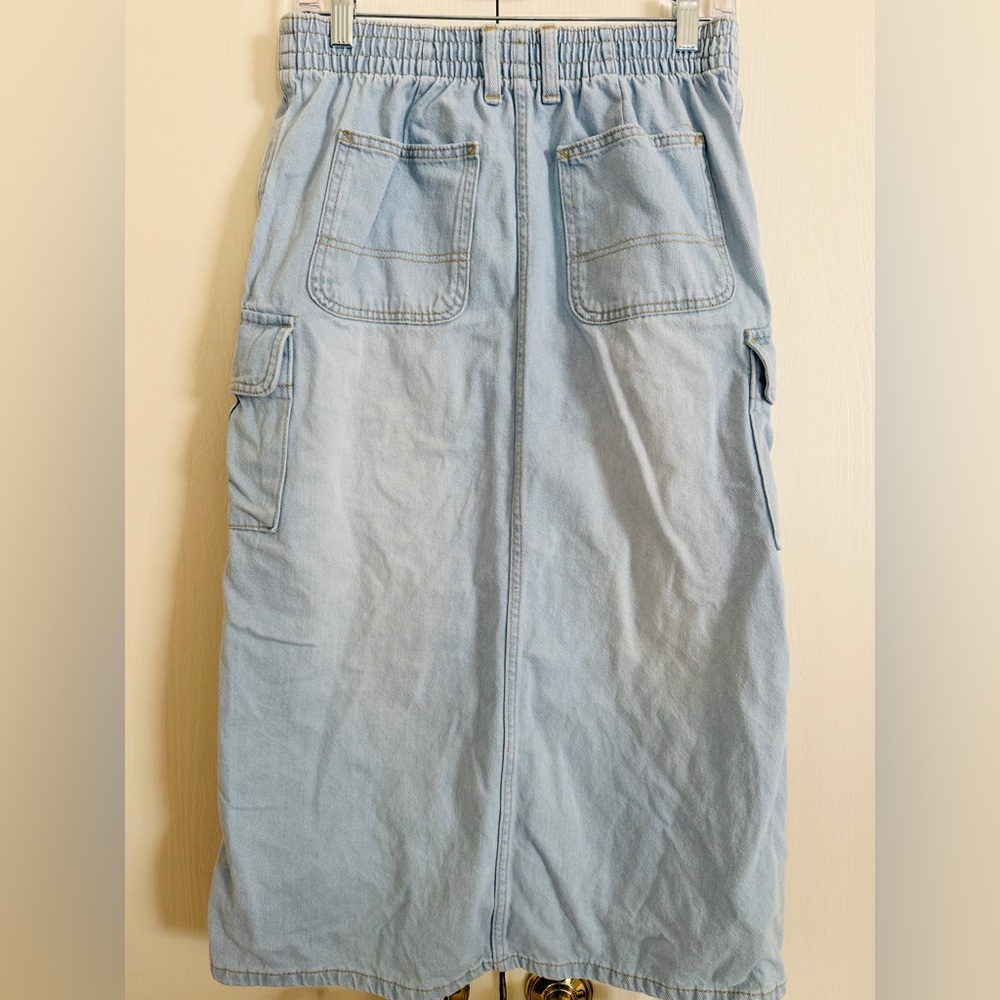 Vans Light Blue Denim Jacket with Gold Stitching - Picture 3 of 5
